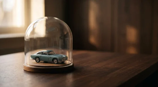 Illustration symbolique d'une voiture protégée représentant la préservation de l'épargne après un accident grave