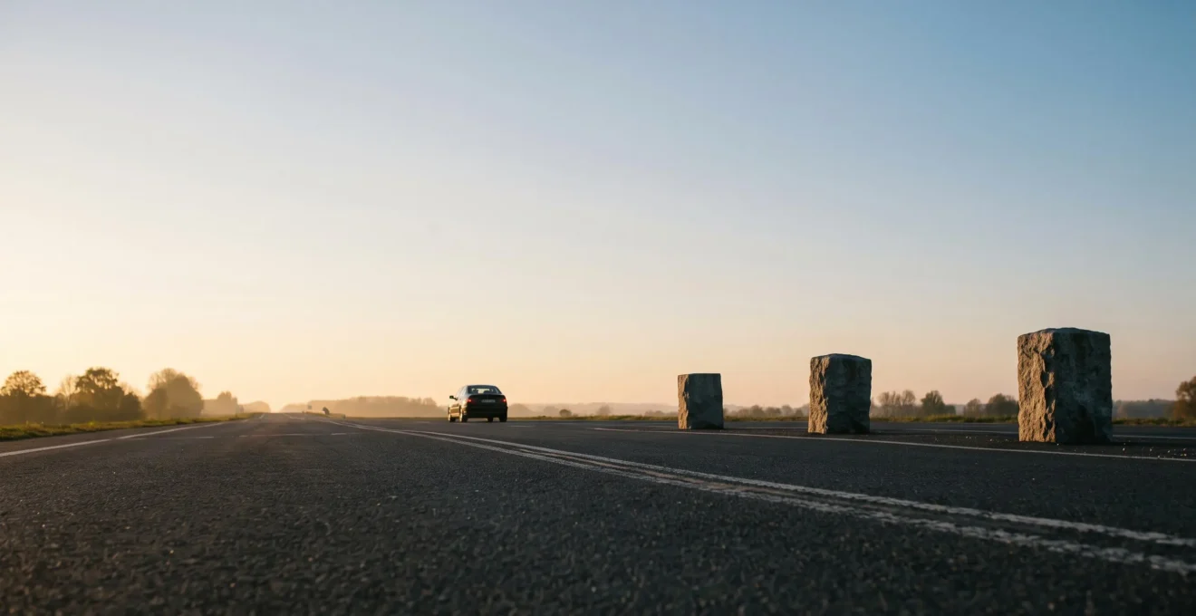 Route s'étendant vers l'horizon symbolisant les différentes durées de crédit auto et leur impact sur le pouvoir d'achat